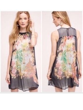 Anthropologie Moulinette Soeurs Varese Lightweight Silk Summer Dress Size 0